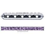 Dreamtime Crystal DC 77730 Rondelle Spacer Bars 5 Hole Amethyst/Silver